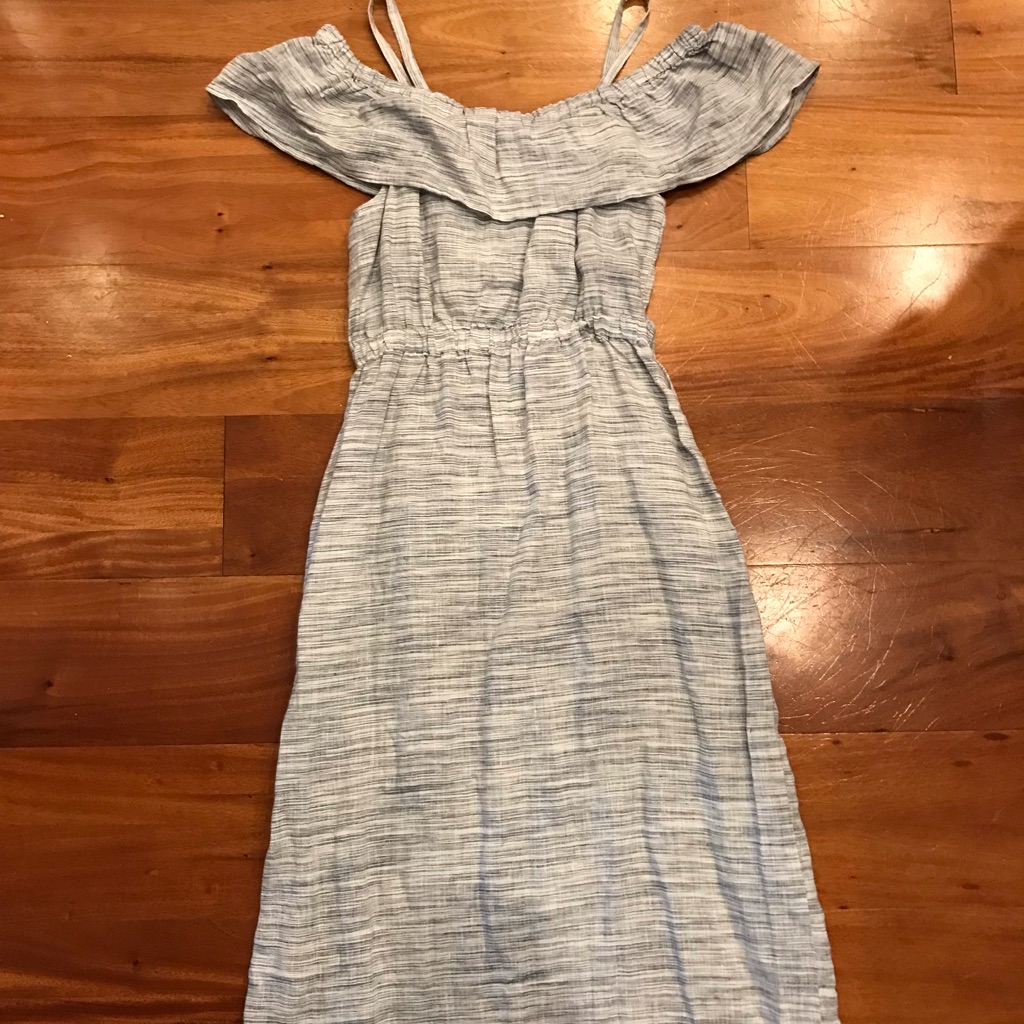 Nwt Lucky Brand Striped Off The Shoulder Dress